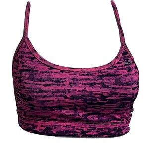 Champion Sports Bra Racerback Wireless Light Support Purple Pink Medium Athletic